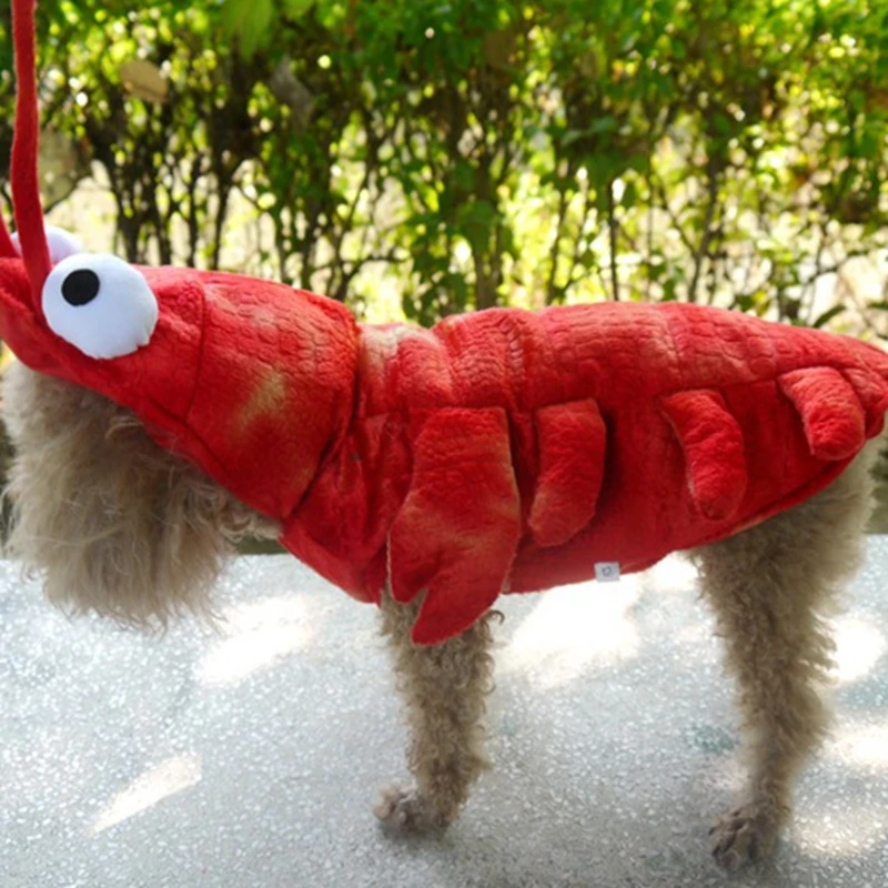 Winter Dog Clothes Halloween Lobster Costume Cat Cosplay Christmas Suit Dog Fancy Dress Pet Outfit Funny Clothing French Bulldog