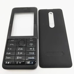 New For Nokia Asha 301 n301 Dual card version Housing Cover + English Keypad + Battery Back Cover