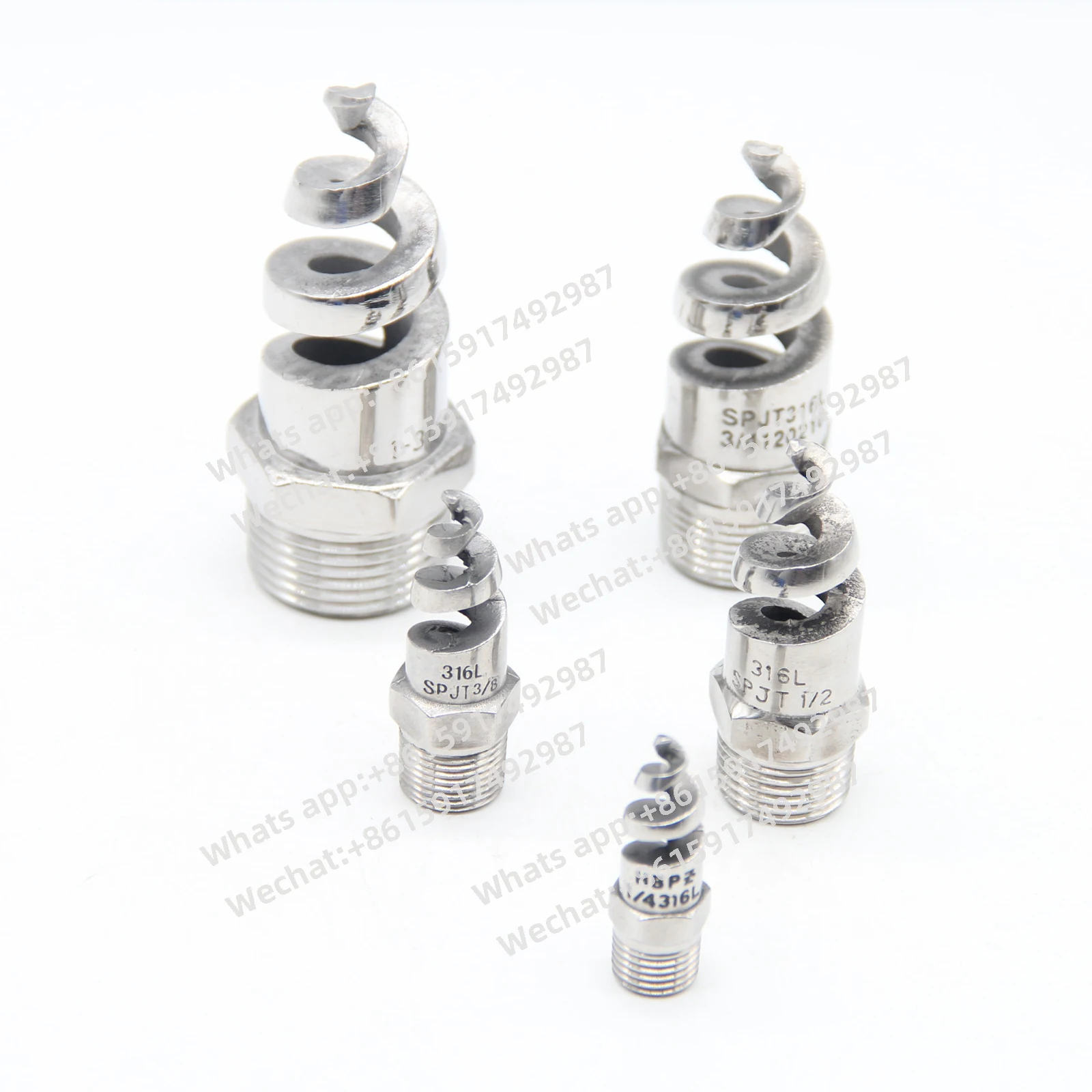 

(100PCS) 3/8 Stainless Steel Spiral Jet Nozzle Industrial Spray Dust Remove Nozzle Full Cone Spiral Nozzle for Garden