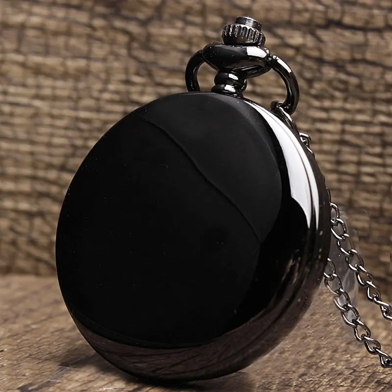 Unique Smooth Steampunk Pocket Watch Men With Fob Nacklace Chain Fashion Quartz Watches Mens Womens Gift reloj de bolsillo