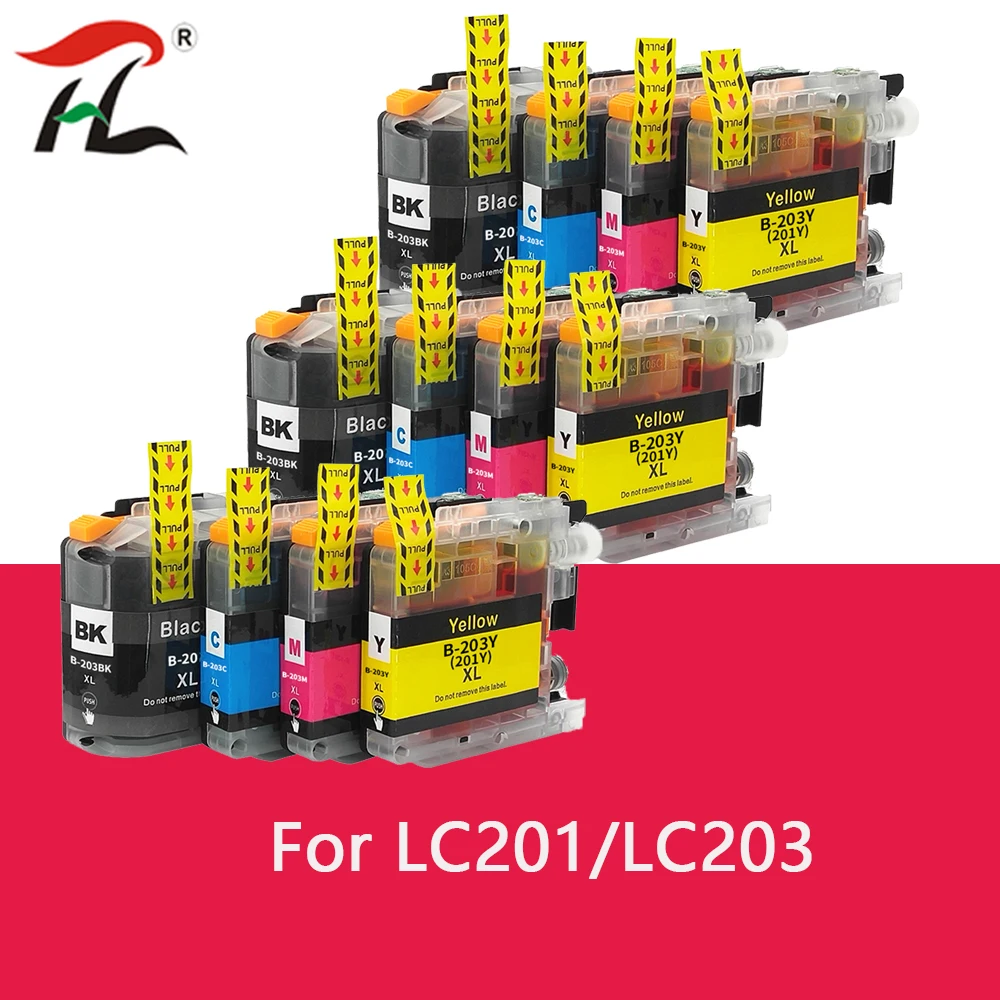 LC201XL LC203 C201 LC203 XL Ink Cartridge for Brother MFC J460DW J480DW J485DW MFC-J680DW MFC-J880DW MFC-J885DW J5520DW Printer