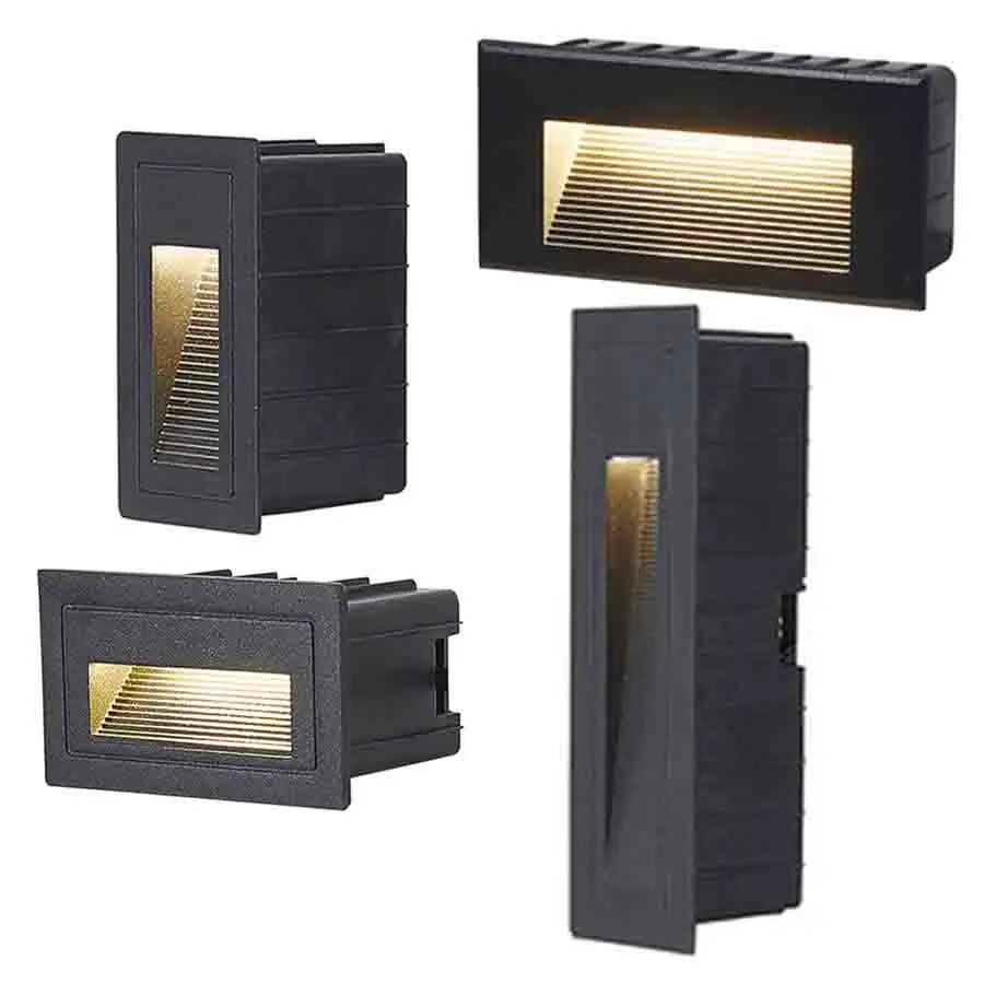 

Thrisdar Waterproof Recessed Led Stair Light Outdoor IP65 Corner Wall light Stairs Step Stairway Hallway Embedded Staircase Lamp