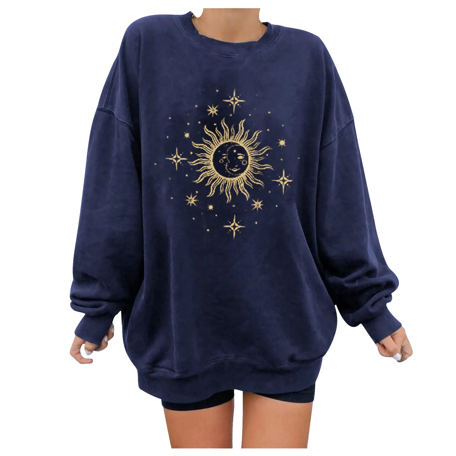 New Autumn Winter Women Printed Sweatshirt Warm Long Sleeve Casual Pullover Tee Shirt Blouse Harajuku Streetwear Polerones Mujer