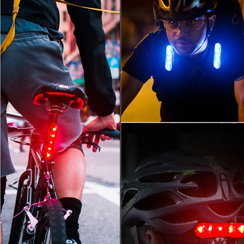 AS1010 5 x LED 4-Mode USB Rechargeable Bike Tail Light (1 pc)