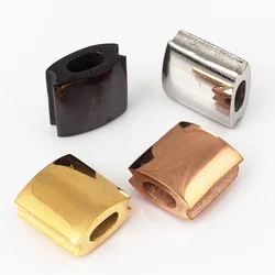 Flat Square Rectangular Space Bead Stainless Steel , Knot Closure for Bracelet , Black/Gold/Silver/Rosegold Plated,10mm