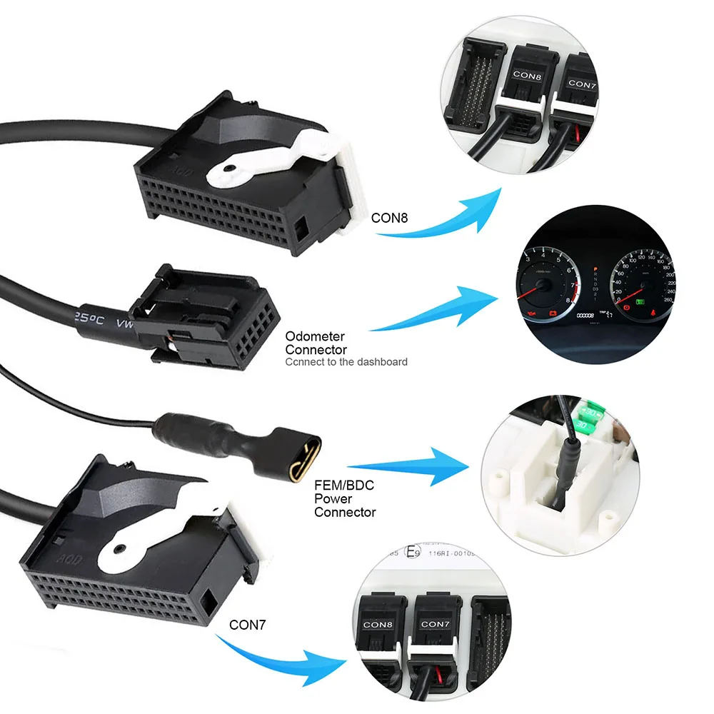 GT100+ ECU Bench Connector OBD II Break Out Box GT100 Pro with Electronic Current Display for BMW FEM/ BDC/CAS4 / CAS4+