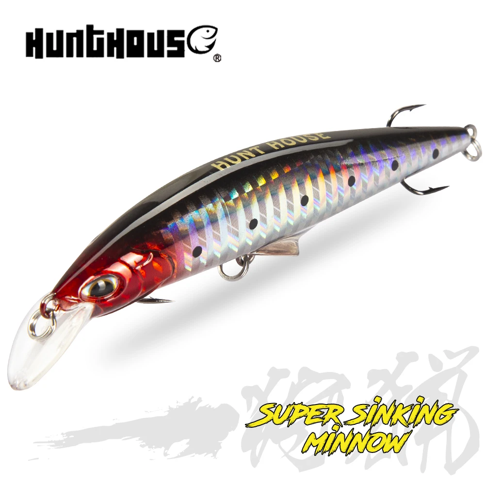 Hunthouse Heavy Minnow lures G-control Artificial Wobbler Sinking Fishing Lure Bait 95/28g 120mm/41g For Saltwater jerkbaits