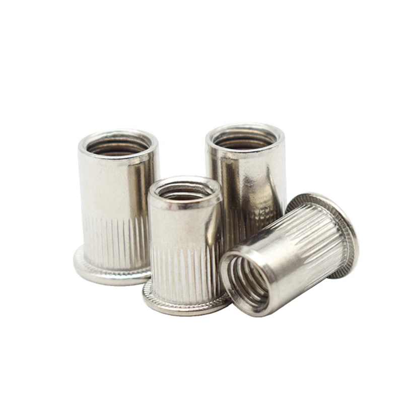 Multiple Models Rivet Nut M3 M4 M5 M6 M8 M10 M12 Nuts Threaded Riveter Aluminium Profile Galvanized Flat Head Insert Nut Rivet