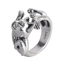 Thai Silver Kitten Ring for Women #6