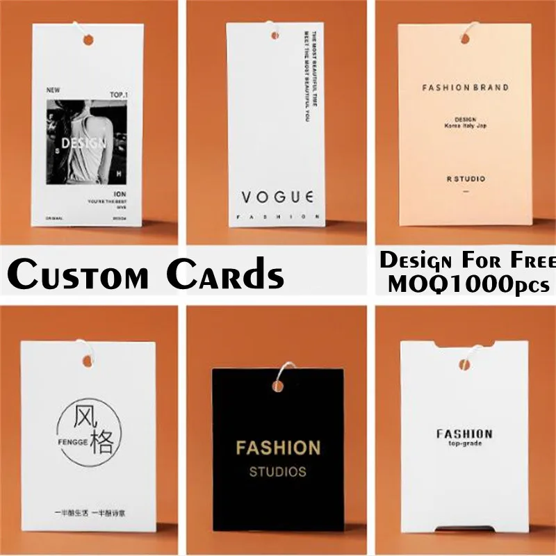 Custom Business Cards With Printing Logo 300g/400g/700g Hang Tags Party DIY Jewelry Earring Personalized Name Card 21080801