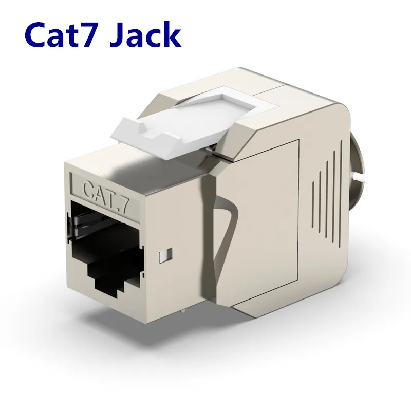 

Cat7 RJ45 Toolless Keystone Jack 10GB FTP Connector Shield Modular Jack Pass Fluke Test Femal Connector cable Adpter