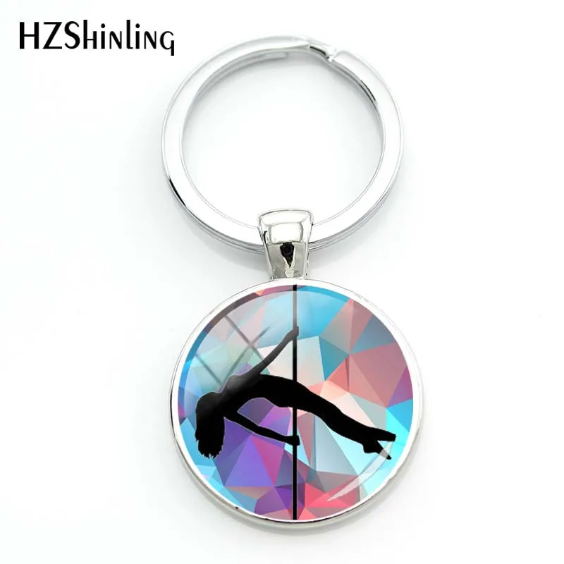 New Fashion Pole Dancing Womens Silhouette Key Chain Car Bag Pendant Holder Dancer Party Club Gift Jewelry