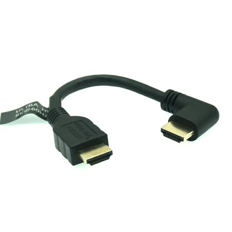 HDMI-compatible Cable 8K 2.1 Cable 90/270 Degree Angle Adapter For TV PS4 Splitter Video Audio 90 Degree HD Cable 15cm