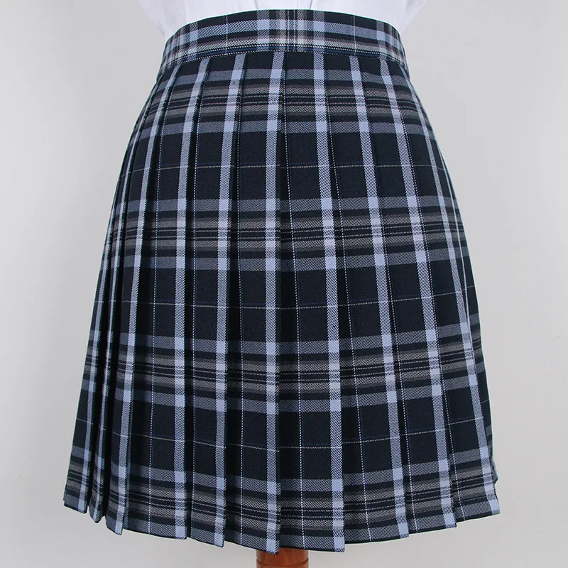 Robe d'école japonaise plissée à carreaux pour filles, jupe d'étudiant cosplay, mini jupe à grille, uniformes JK, jupes courtes trempées de marin