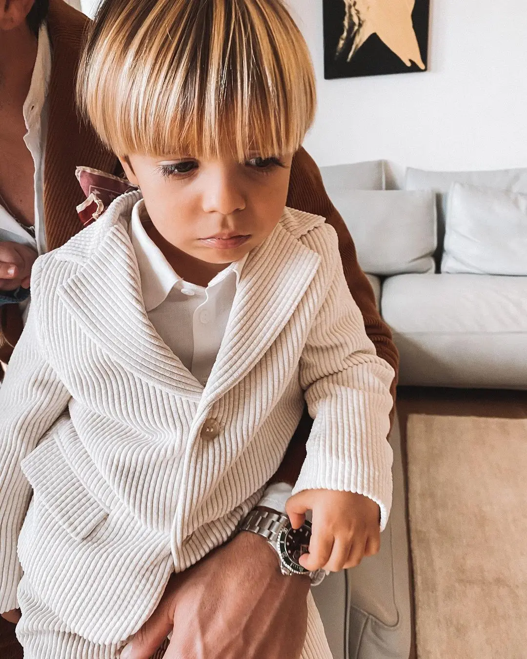 Corduroy คุณภาพสูงอย่างเป็นทางการชุดอาหารค่ำ Tuxedos Little Boy เด็กสำหรับงานแต่งงานวันเกิด Party Prom ชุดว่ายน้ำ2ชิ้น