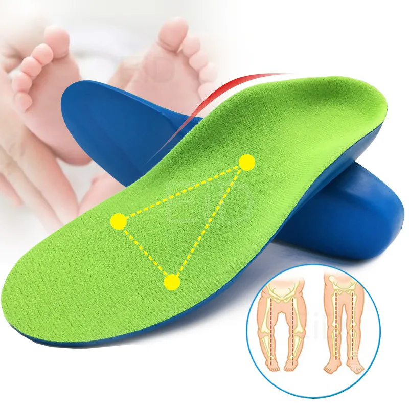 Semelles orthopédiques EVA 3D pieds plats pour enfants et enfants, semelle de soutien de la voûte plantaire pour les jambes de bœuf, chaussures