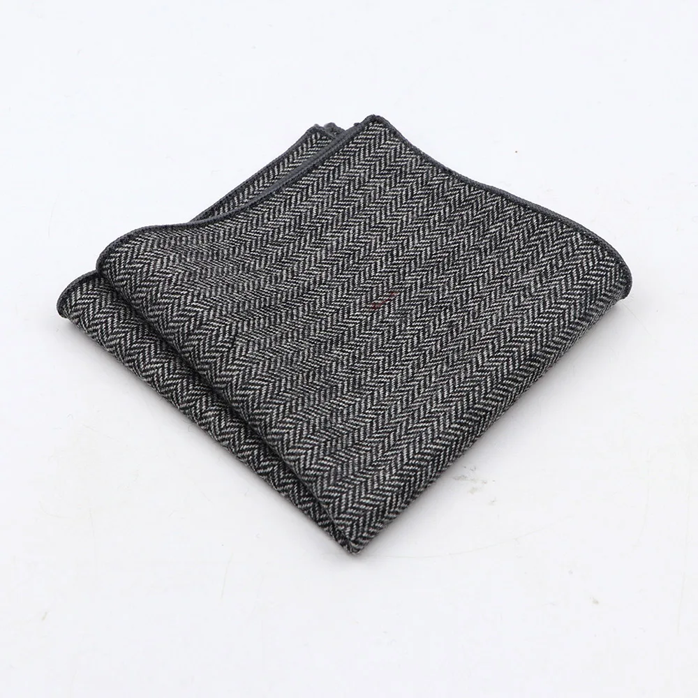 Men's High Quality Wool Cotton Handkerchief Pocket Square