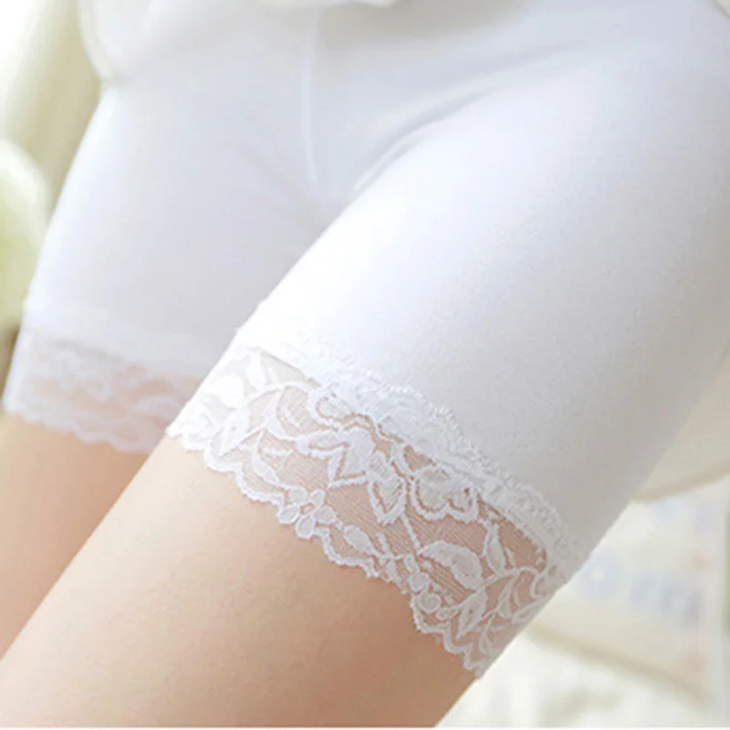 Summer Women Safety Shorts Seamless Soft Lady Leggings Lace Under Skirt Short Pants d88