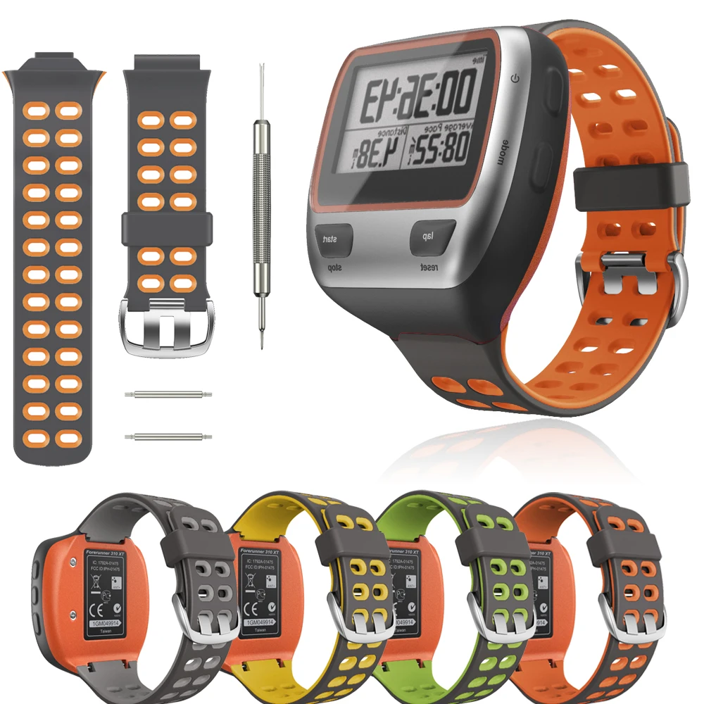 Gelang Kualitas Tinggi untuk Garmin Forerunner 310XT 310 XT Jam Tangan Pintar Pengganti Silikon Jam Tangan Modis Tali Aksesori Gelang