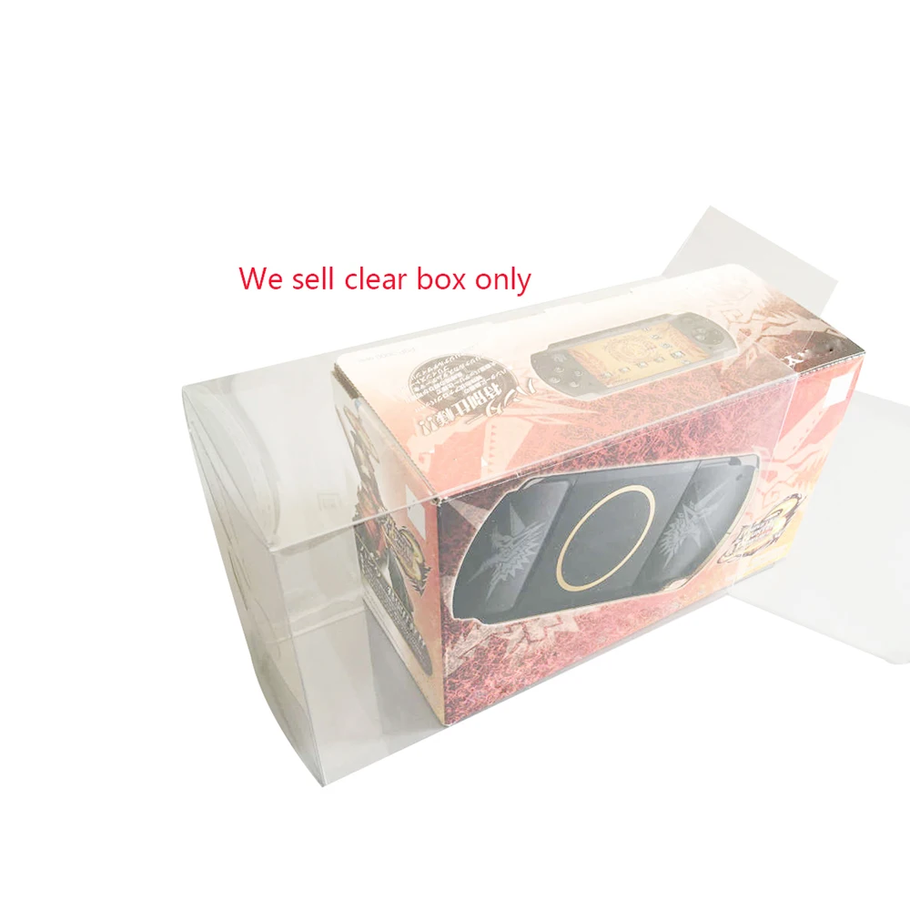 

100PCS transparent PET box cover For PSP 3000 Monster Hunter Japanese Limited Edition protection collection box Protective Box