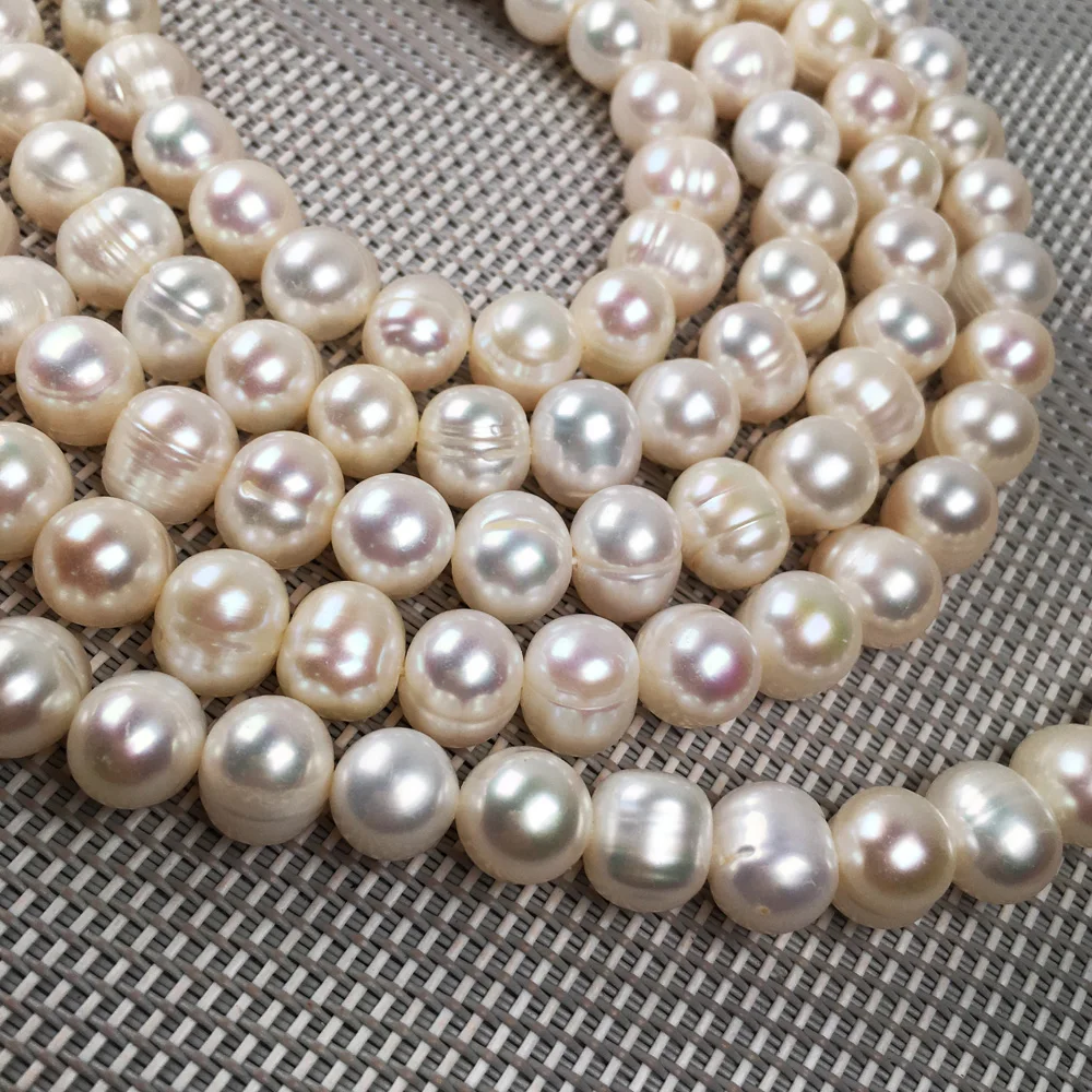 Natural Freshwater Pearl Beading Rice shape Isolation Punch Loose Beads For jewelry making DIY Necklace Bracelet Accessories