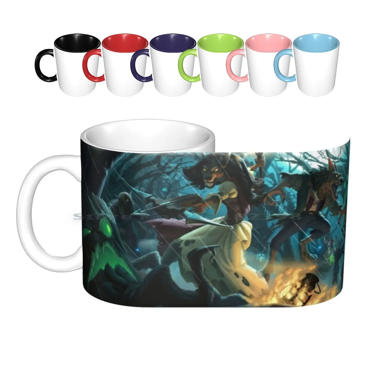 Hearthstone Wolf Pack Art Game Ceramic Mugs Coffee Cups Milk Tea Mug Hearthstone Gaming Games Video Games Puzzle Game Strategy