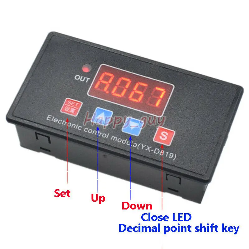 DC 5V/ 12V/ 24V Signal Trigger Time Turn ON/OFF Cycle Timer Relay Switch P1-P31 Functions Delay Module+ Case