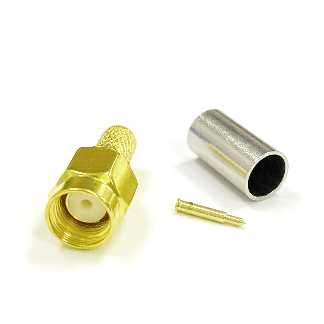 

1PC SMA Male Plug RF Coax Connector Modem Convertor Crimp RG58 RG142 RG400 LMR195 Cable Straight Goldplated NEW Wholesale