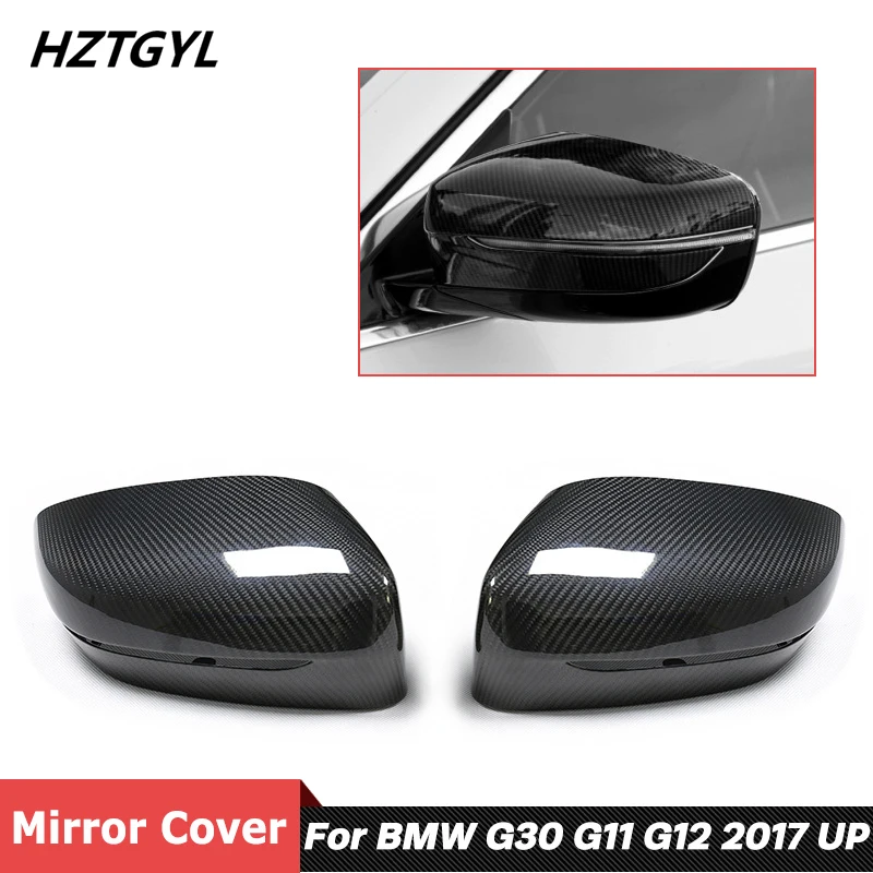 1 Pair Replacemet Style Left Drive Carbon Fiber Material Rear View Mirror Cover For BMW G30 G11 G12 2017 Up