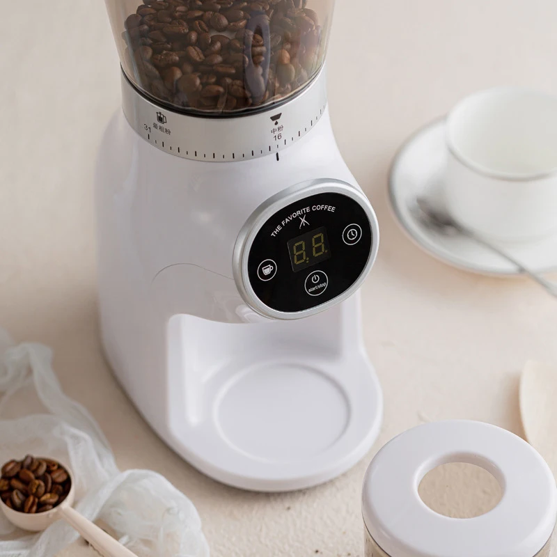 

220v Electric Espresso Grinder Quantity Function Coffee Bean Grinder Household Black / White CG01 Commercial Coffee Grinder