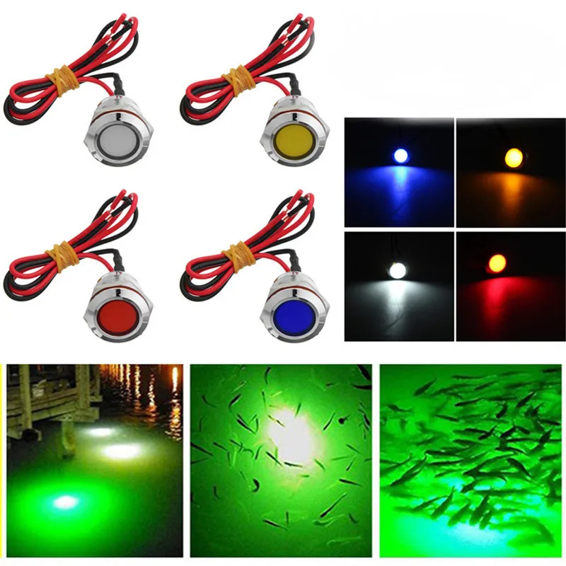 

1pcs Waterproof Underwater LED Boat Light DC 6V 19mm IP67 Swimming Pool Pond Fountain Light Fishing Light