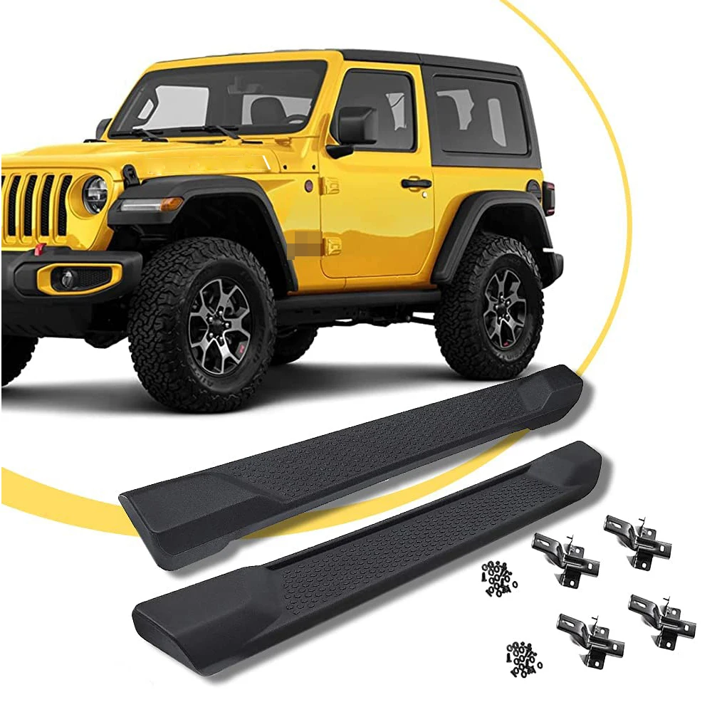 

1 Pair Door Side Step Running Boards Protector Bar Fit for 2018 2019 2020 2021 Jeep- Wrangler- JL Unlimited 2 Door 2D