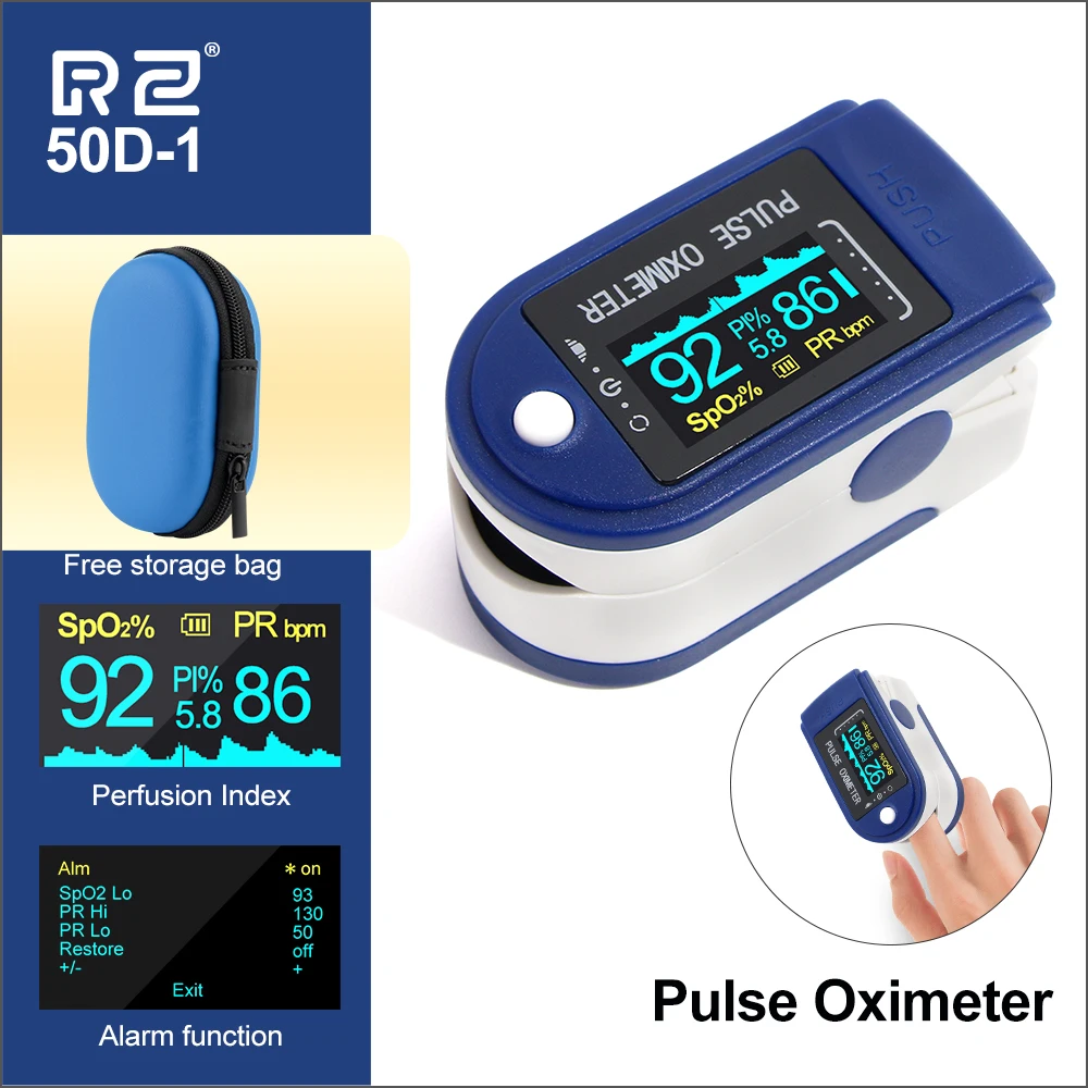 RZ Portable Finger Oximeter Fingertip PulseOximeter Medical Equipment With OLED Display Heart Rate Spo2 PR Pulse Oximeters