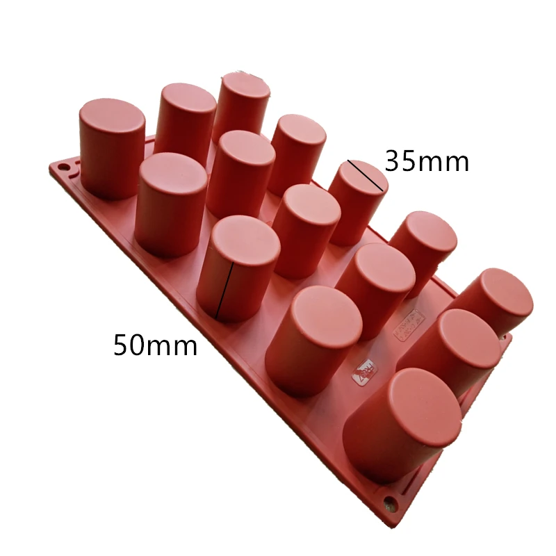 Baking Tools 15-cavity /8-cavity Cylinder Shape Silicone Cake Mold For Chocolate Mousse Jelly Pudding Dessert Tools Dessert Mold