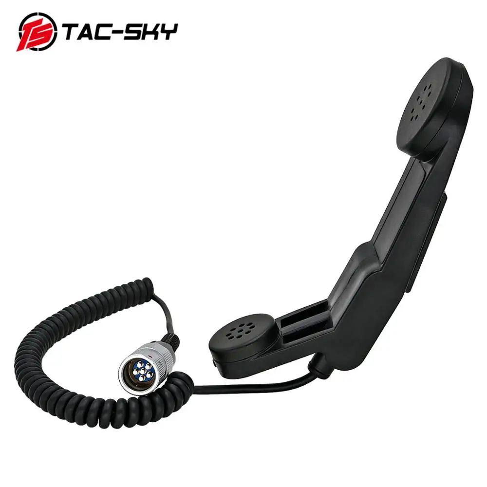 TAC-SKY H-250 PTT Tactical Headsetinterphone Fitting 6-Pin Handheld Speaker Microphone PTT ，For AN/PRC 148152152A 6-Pin H250 Ptt