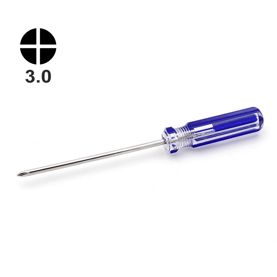 Blue Plastic Handle 3.0 Phillips Corss Y Triwing Y0 Ph0 Screwdriver for Toy Game Console DiY 360 Repair Tool Hand Tools Key