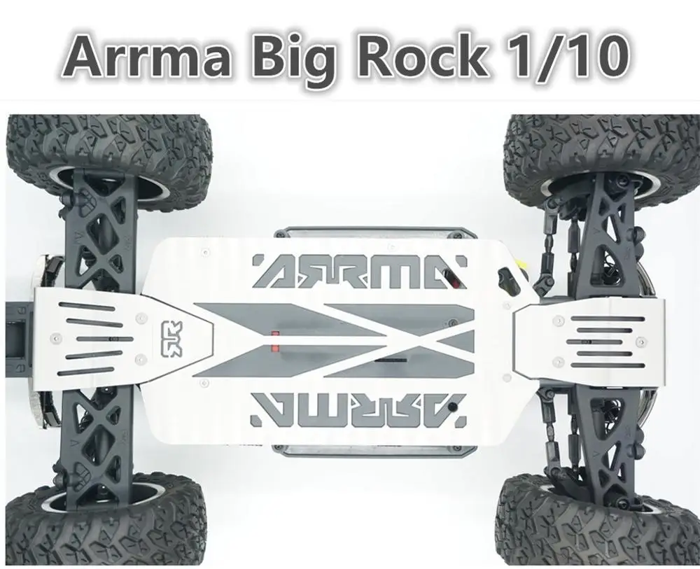 

GPM Stainless Steel Chassis Shield Skid Plate Kit for ARRMA 1/10 4WD BIG ROCK CREW CAB 4X4 3S BLX AR102711