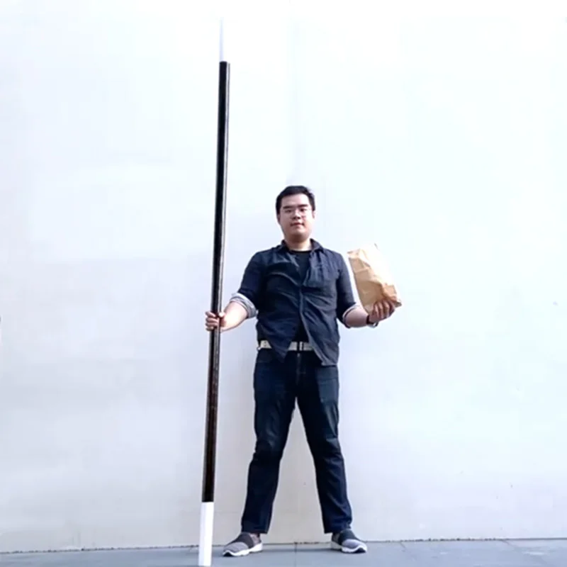 Appearing Big Straw Stick 2.5M Magic Tricks Professional Magician Wand Straw From Empty Bag Gimmick Props Illusion