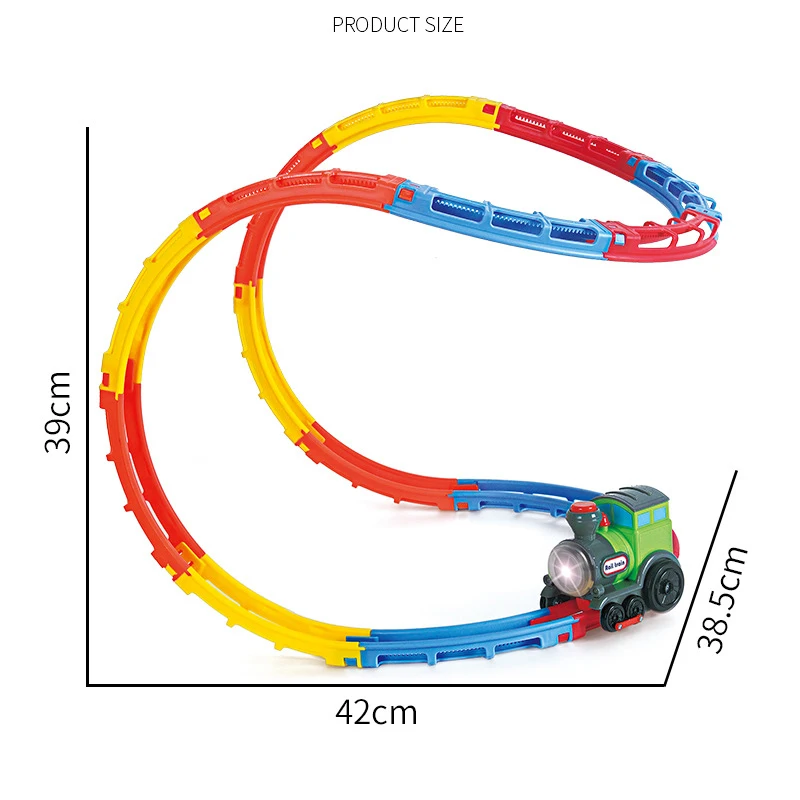 Rolling Rail รถไฟรถ DIY Splicing Track Innovativ เพลง Tumble อิเล็กทรอนิกส์ของเล่นรถไฟสะท้อนแสงเพลงสร้างสรรค์การออกกำลังกาย