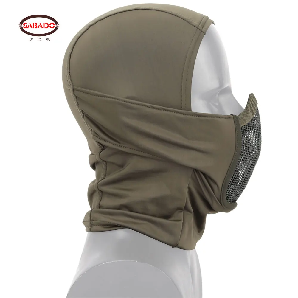 2019 New Hunting Steel Mesh Mask Tactical Hood Balaclava Helmet Protective Breathable Paintabll Gel Blaster Airsoft Accessories