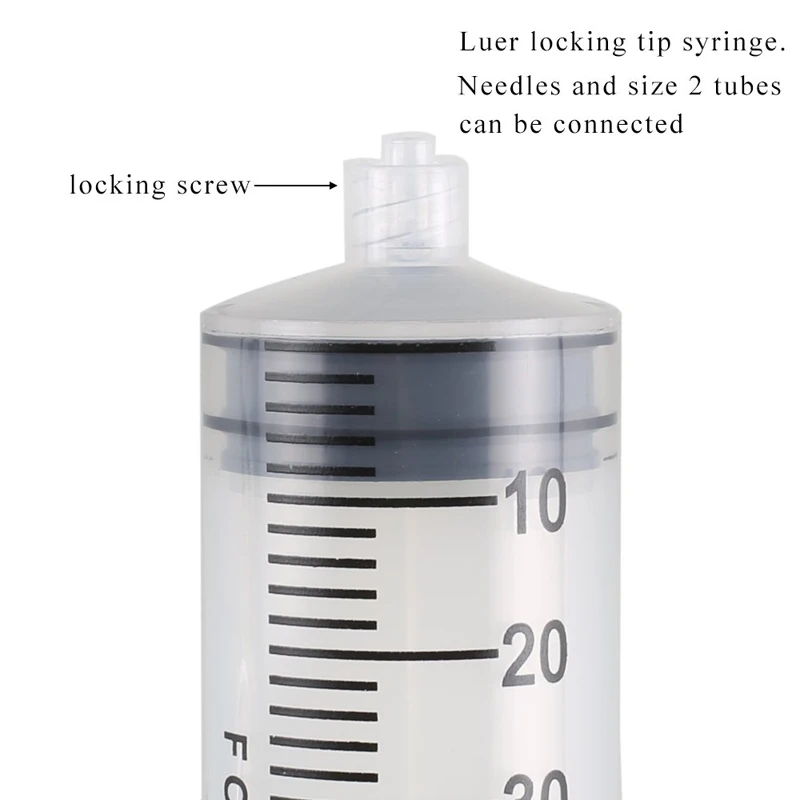 Seringa roscada industrial, cateter com cateter, seringa de bombeamento de óleo, suprimentos domésticos, 100ml, 80 cm