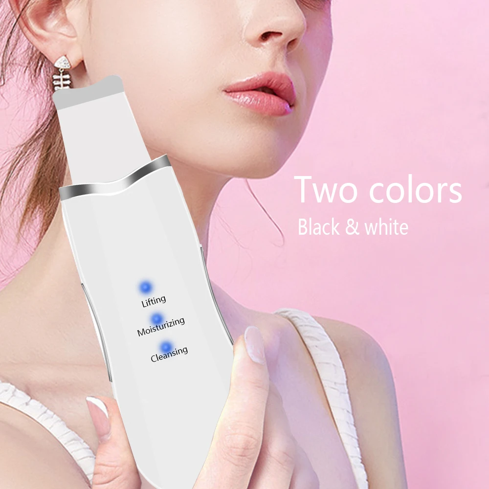 Ultrasonic Skin Scrubber Pore Cleaner Acne Removal Facial ion Spa Vibration Massager Ultrasound Peeling Lifting Beauty Device