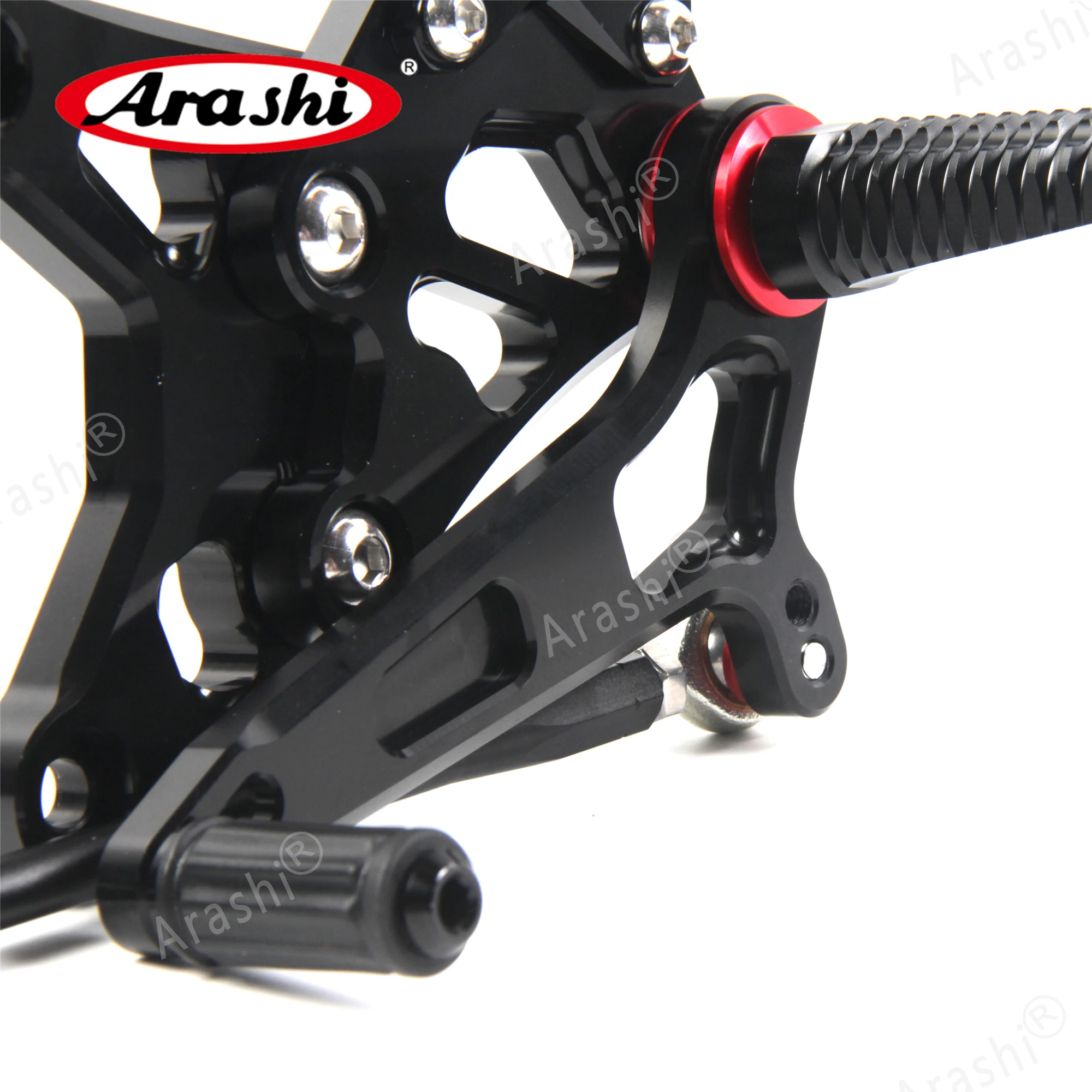 Arashi NINJA ZX6R Quick Shift Rearset Adjustable Footrest Foot Peg Rear Set For KAWASAKI ZX-6R ZX6R ZX636 2015 2016 2017 QS