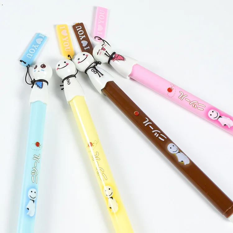 

24 pcs Stationery Small Fresh Lovely Creative Sunny Doll Neutral Pen Signature Pen Black Wholesale