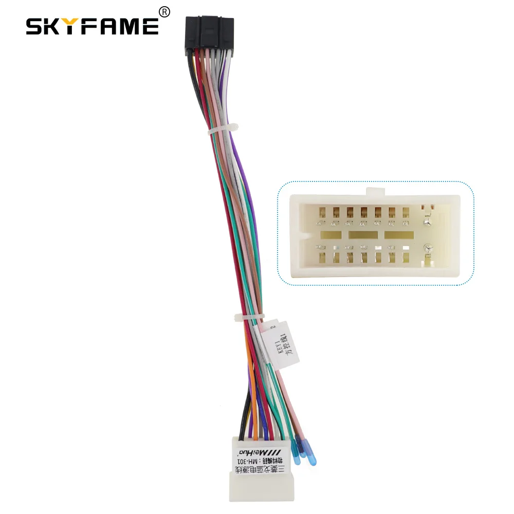 

SKYFAME 16Pin Car Stereo Wire Harness Power Cable For Mitsubishi COLT PLUS Galant Galan