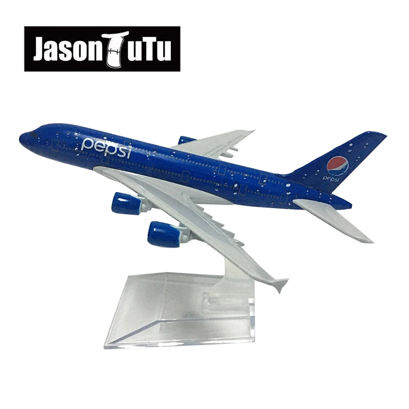 JASON TUTU 16cm Airbus A380 Airplane Model Plane Model Aircraft Diecast Metal 1/400 Scale Planes Factory wholesale Drop shipping