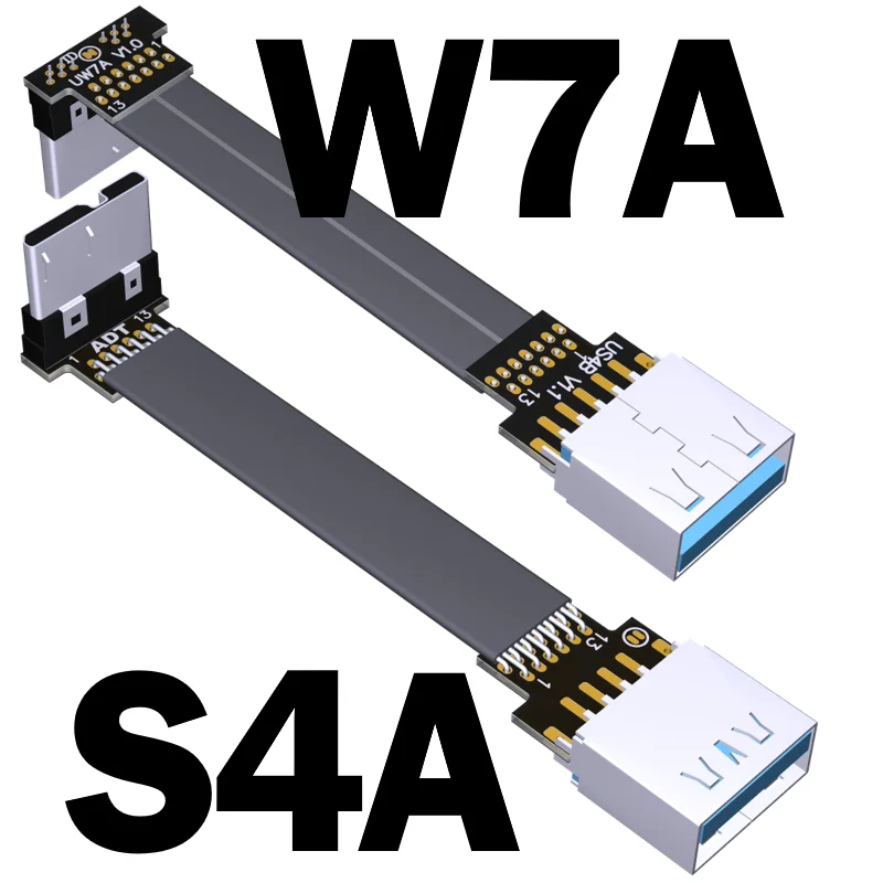 Flexible Flat Ribbon Cable Aerial FPV PTZ USB 3.0 Micro-B to Type-A OTG Elbow Male to Female FFC Cable for PC AV Multicopter