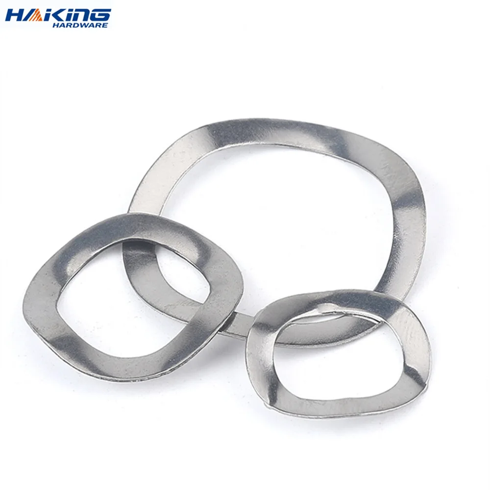 5-100Pcs 304 Stainless Steel Three Wave Washers Spring Washer M3 M4 M5 M6 M8 M10 M12 M14 M16 M19 M23 M25 M27 M31 M39 M41 M51