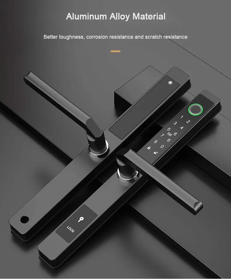 Neuankömmling, europäischer Standard, superschlank, für Zuhause, Wohnung, Büro, intelligentes Fingerabdruck-Digital-Türschloss mit 3585 4585 6085 Moritse – Detail 5