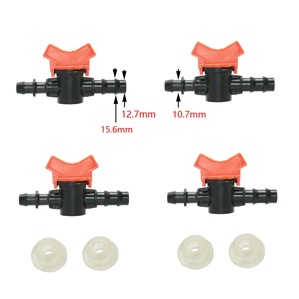 12mm To 16/20mm Pe Hose Barb Connectors Garden Tap 1/2 3/4  Drip Irrigation Tube Water Hose Coupler Adapter 4pcs